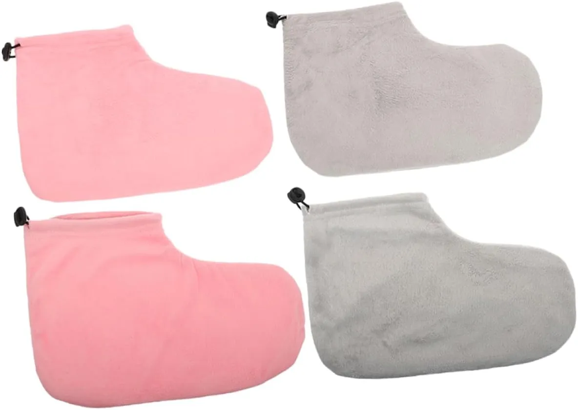 Pair Thermal Insulation Footmuffs Paraffin Wax for Spa Socks Moisturizing Foot Bags Foot Spa Cover Elastic Band Design