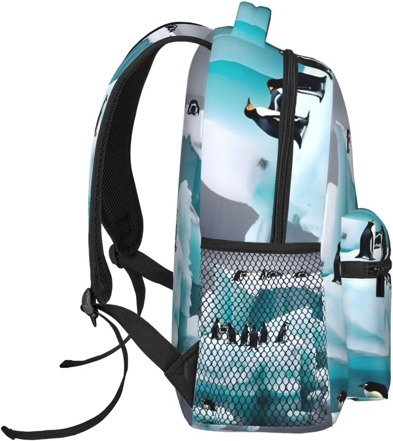 Penguins On The Iceberg Print Laptop Backpack Stylish Bookbag College Daypack Travel Business Work Bag For Men Women