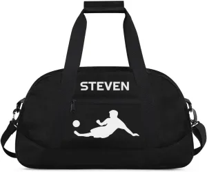 Personalized Soccer Gym Duffel Bags for Boys Kids Child Custom Name Sport Travel Bags Lightweight Weekenders Carry-On Overnight 2