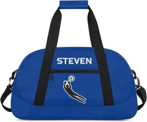 Personalized Soccer Gym Duffel Bags for Boys Kids Child Custom Name Sport Travel Bags Lightweight Weekenders Carry-On Overnight