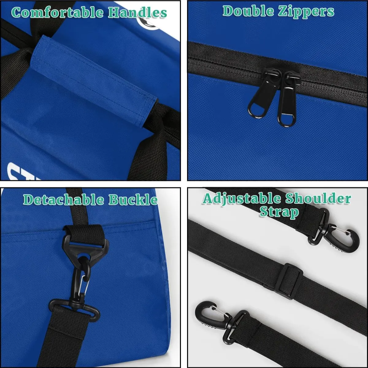 Personalized Soccer Gym Duffel Bags for Boys Kids Child Custom Name Sport Travel Bags Lightweight Weekenders Carry-On Overnight