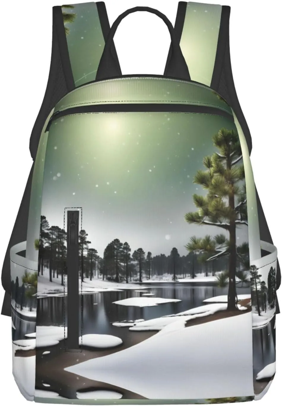 pine needle tree Winter print Lightweight Laptop Backpack Travel Daypack Bookbag for Women Men for Travel Work