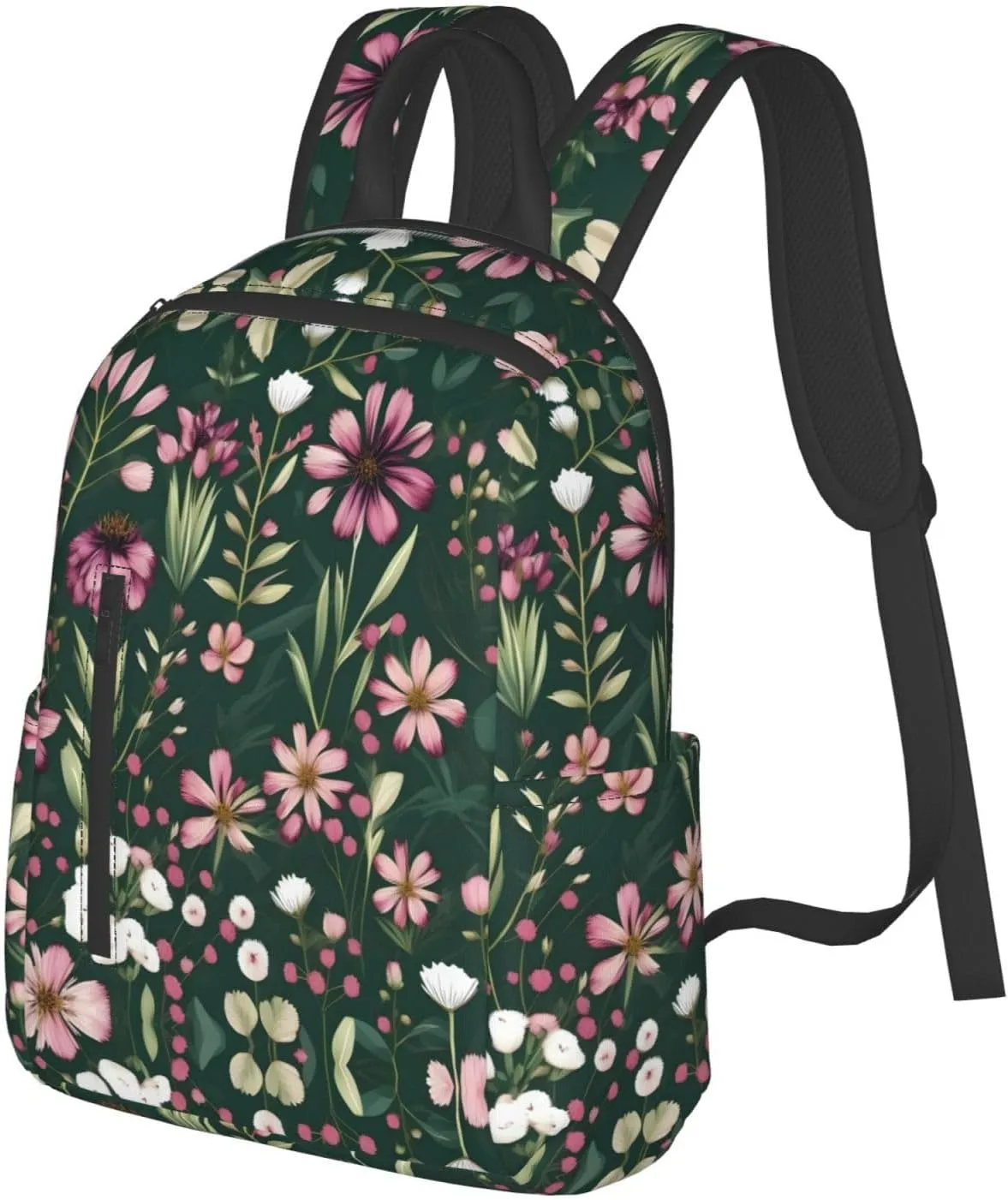Plant Floral Flowers print Lightweight Laptop Backpack Travel Daypack Bookbag for Women Men for Travel Work