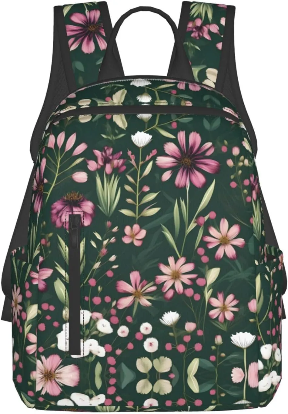 Plant Floral Flowers print Lightweight Laptop Backpack Travel Daypack Bookbag for Women Men for Travel Work