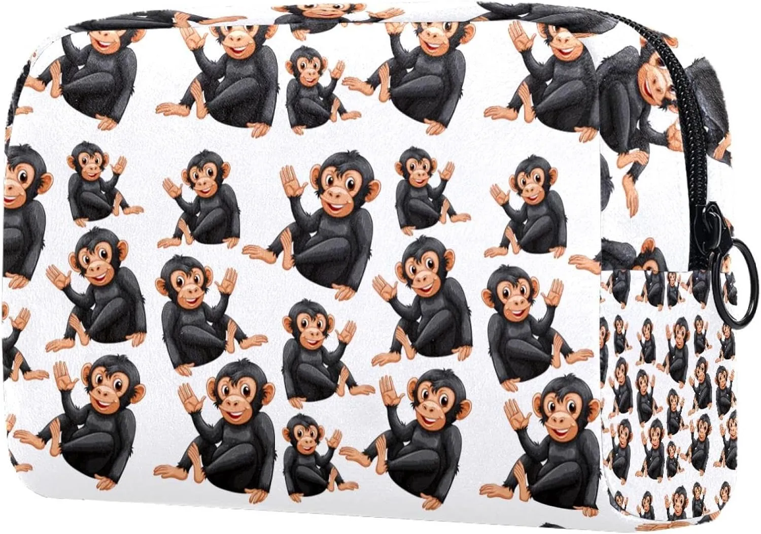 Playful Ape Small Makeup Bag for Purse, Portable Cosmetic Bag Zipper Makeup Pouch for Women, Stationery, Toiletries, Travel Accessories