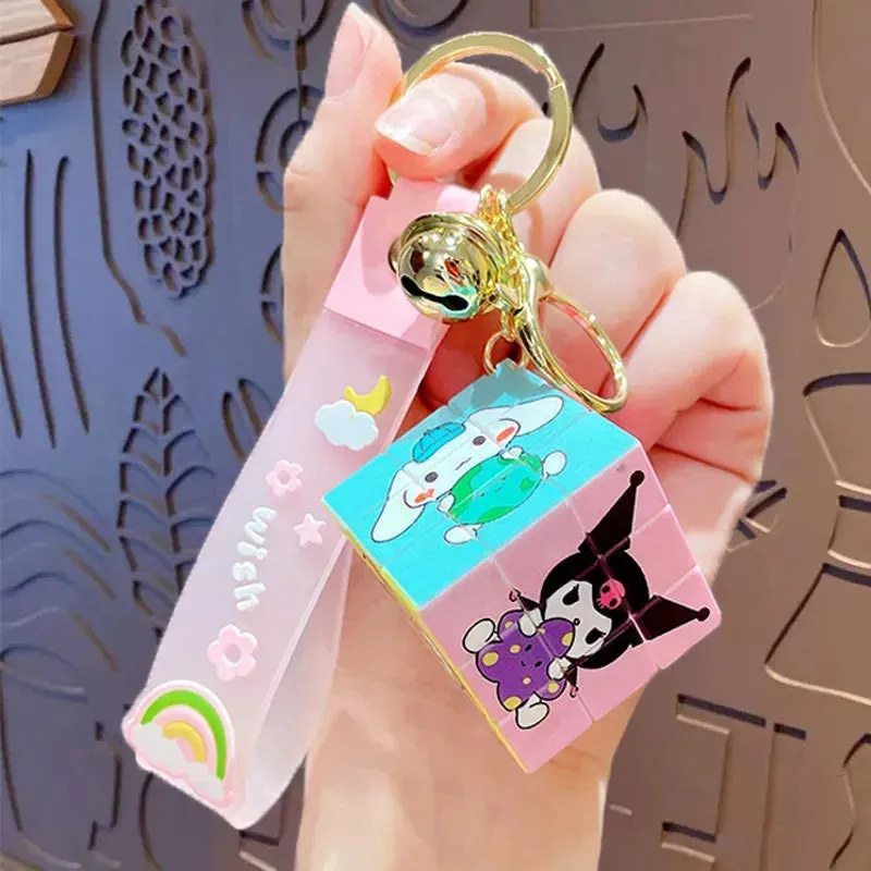 Pocket Rubik's Cube Fidget Keychain