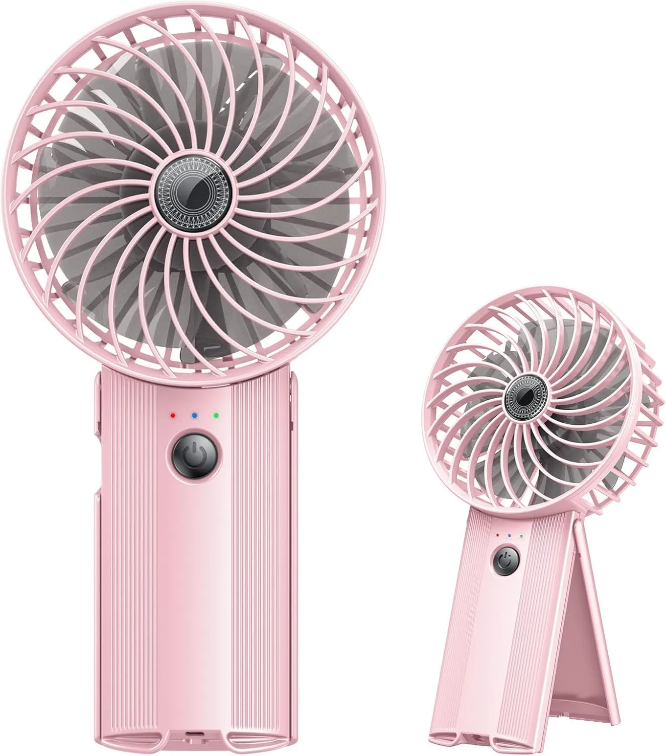 Portable Personal Handheld Rechargeable Fan: Mini Hand Held Fan 4 Speeds Cool Air Wind 6-15Hrs Work Adjustable Operated USB Recharge Battery Quiet Pocket Fan for Kid Women Men Office Outdoor Travel