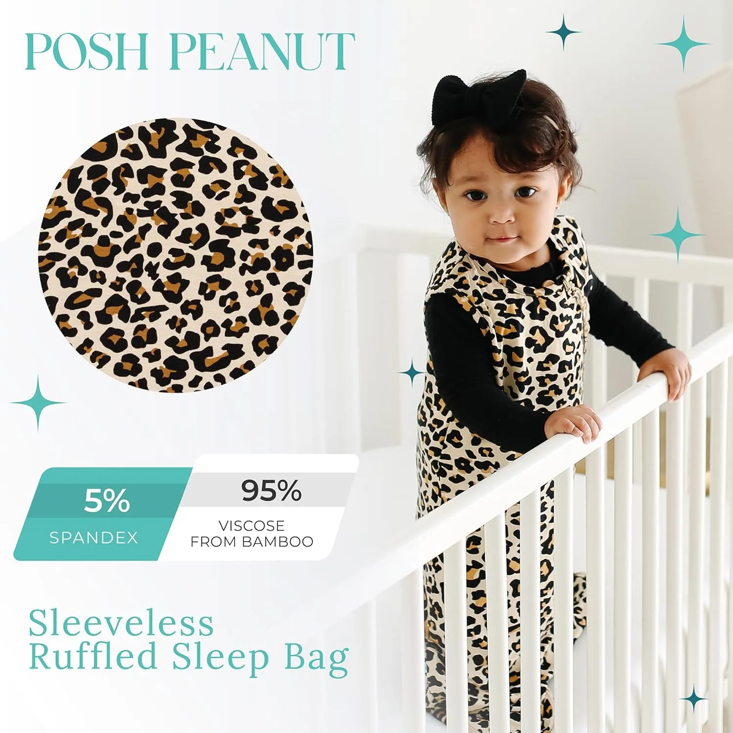 Posh Peanut Baby Sleep Sacks - Sleeveless Swaddle Sacks & Sleeping Bags - Extra Long 2 Way Zipper - 1 TOG