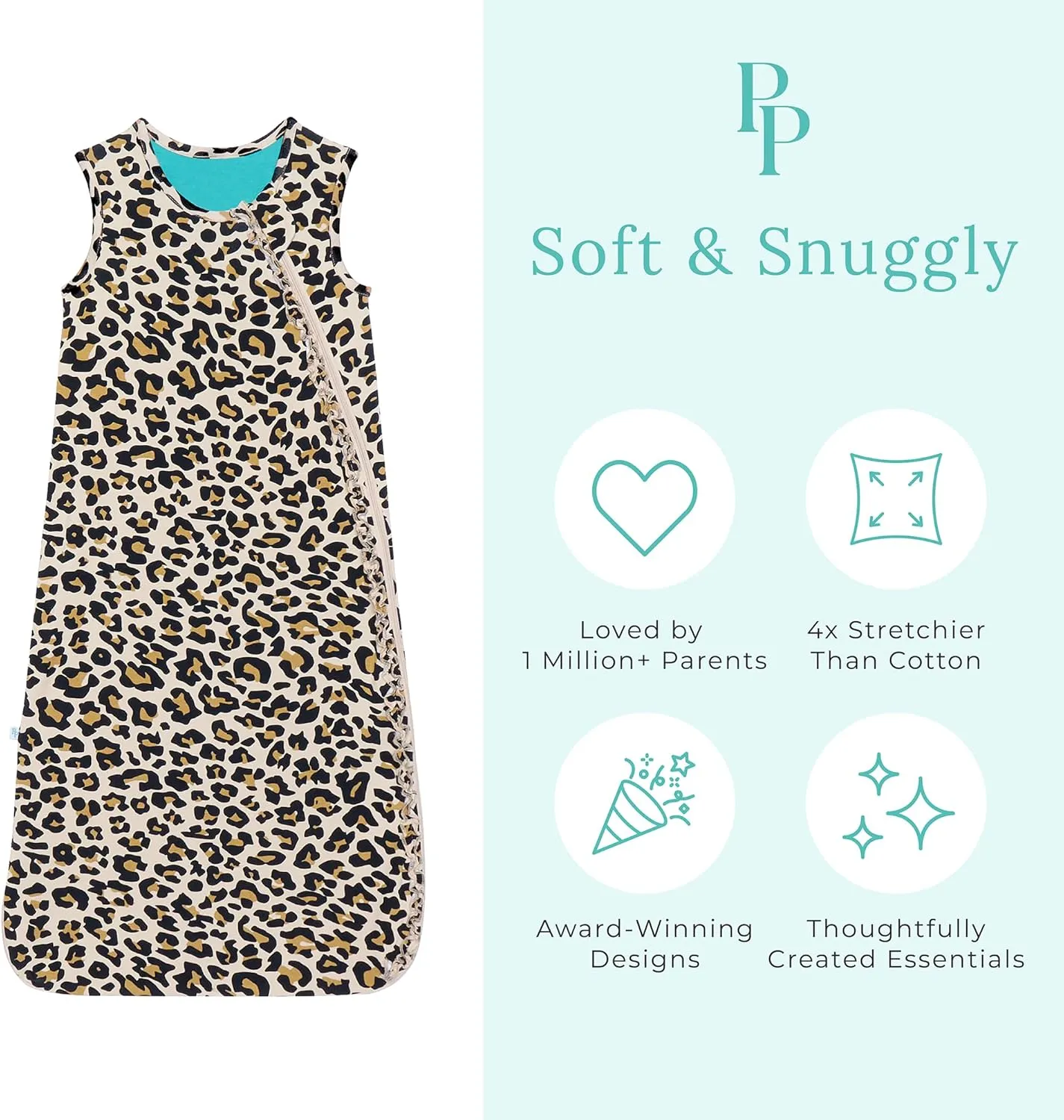Posh Peanut Baby Sleep Sacks - Sleeveless Swaddle Sacks & Sleeping Bags - Extra Long 2 Way Zipper - 1 TOG