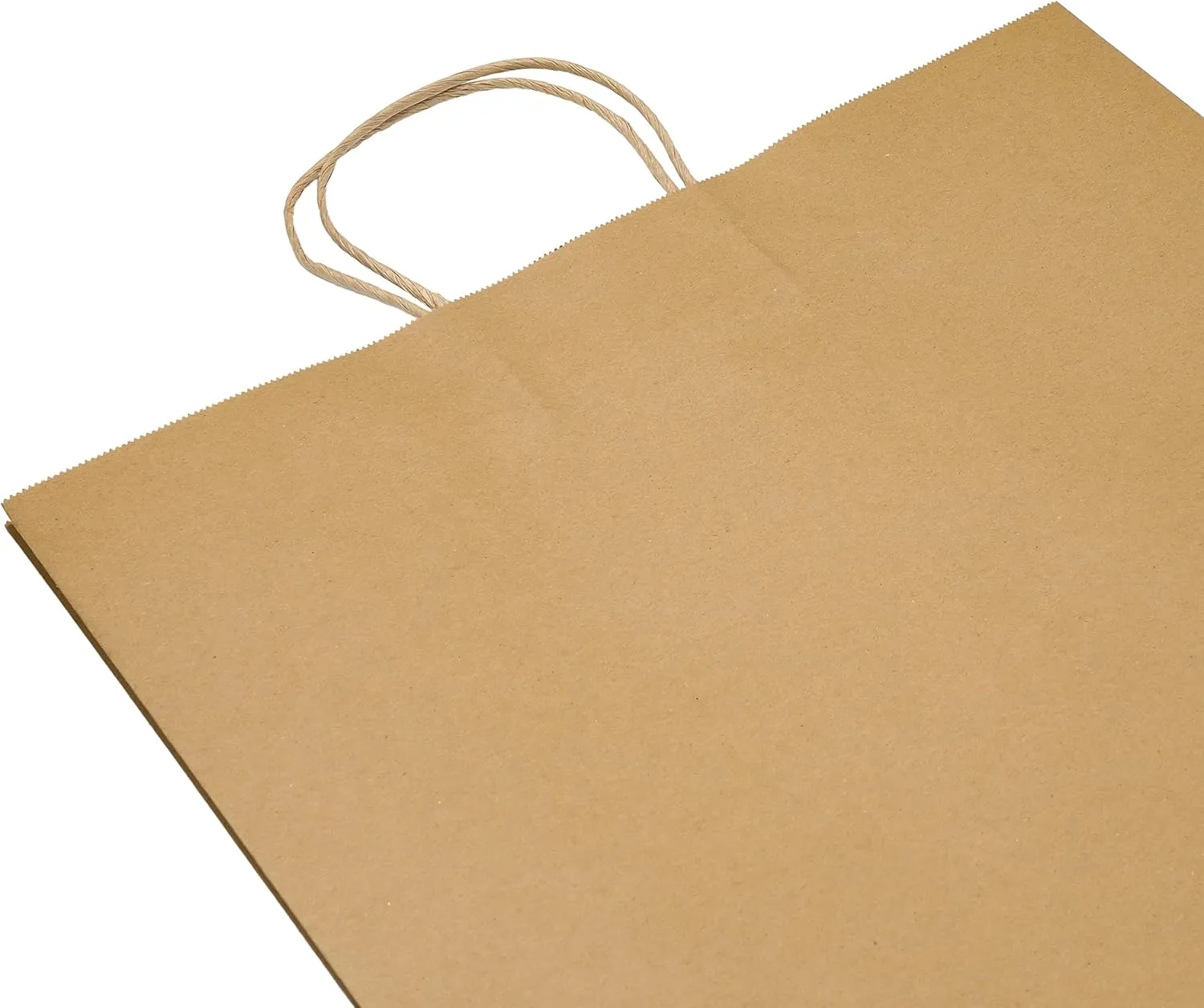 PTP BAGS Natural 16" x 6" x 19.25" Tote Bags, Brown Paper Bags with Handles [Pack of 200] Recyclable Kraft Paper Gift, Food Service Bags