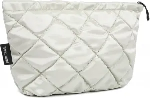 Puffer Makeup Bags for Women,Quilted Makeup Bag Cosmetic Bag, Travel Toiletry Bag for Women, Cute Makeup Bag Organizer Puffer Makeup Pouch Bag for Women Travel Essentials Toiletries(Large Beige)