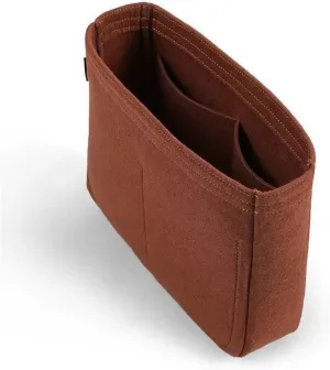Purse Organizer Insert, Felt Makeup Inner Felt Bag Organizer with Zipper Women's Luxury Handbag Tote Shaper(Color-03,15x12x4cm)
