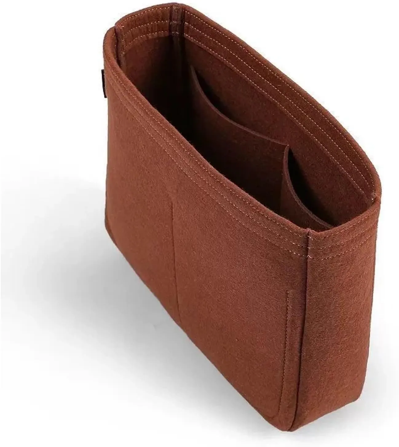 Purse Organizer Insert, Felt Makeup Inner Felt Bag Organizer with Zipper Women's Luxury Handbag Tote Shaper(Color-03,15x12x4cm)