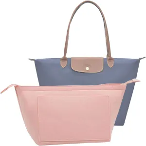 purse Organizer Insert for Longchamp Bag le pliage Nevefull Tote Bag Organizer Y016-pink-L