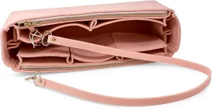 Purse Organizer Insert with zippers | designed for LV Graceful MM Bags Shaper Liner Divider Protector | 3mm Felt (Rose Ballerine)