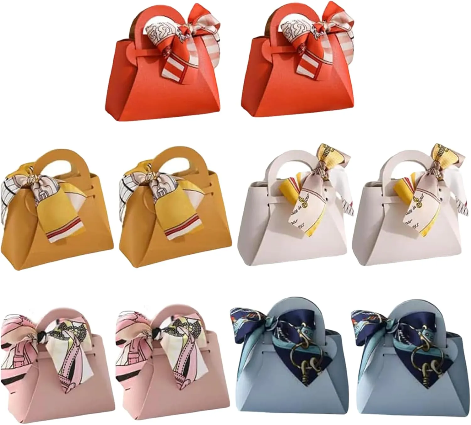 qczoyp Leather Gift Bags with Handles: 10Pcs Party Favor Bags with Ribbon, Reusable Mini Gift Bags for Birthdays, Baby Shower,Weddings,Party Favor, Holiday Presents