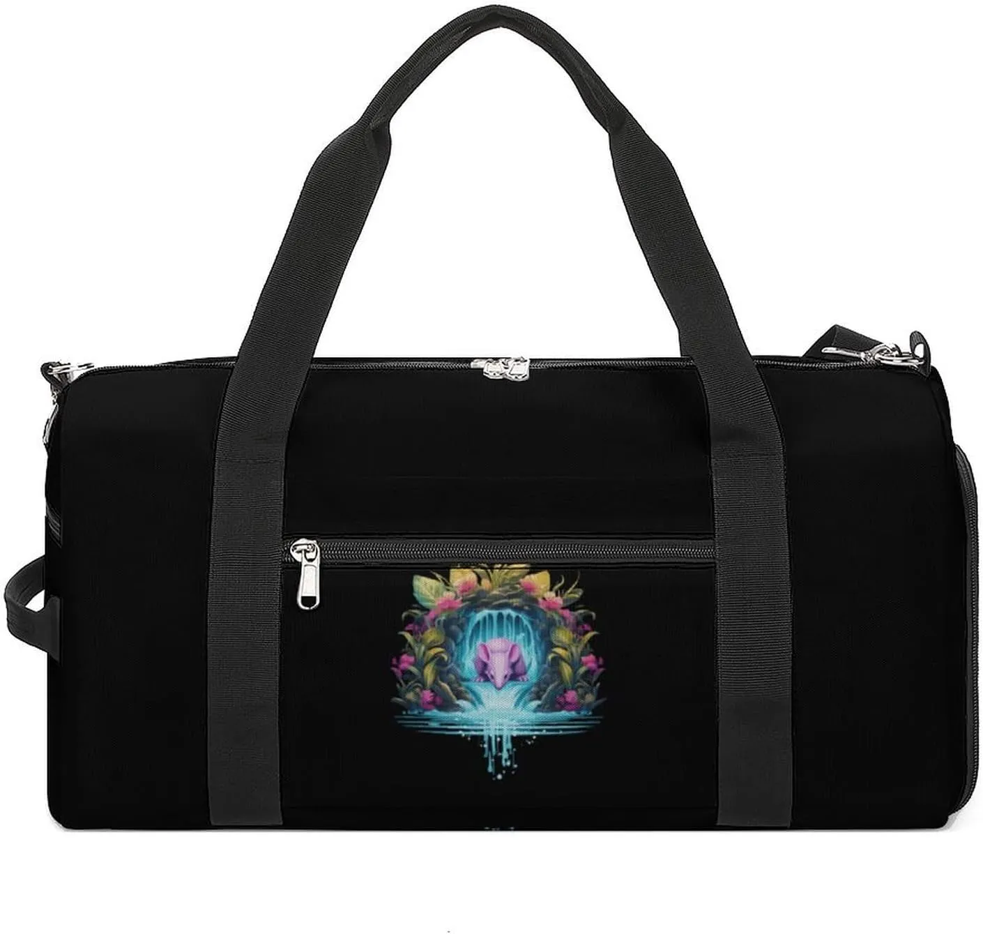 Rat Anime Cute Gym Bag Travel Duffel Bag Sports Tote Bag Workout Bag Weekender Bag for Women Men