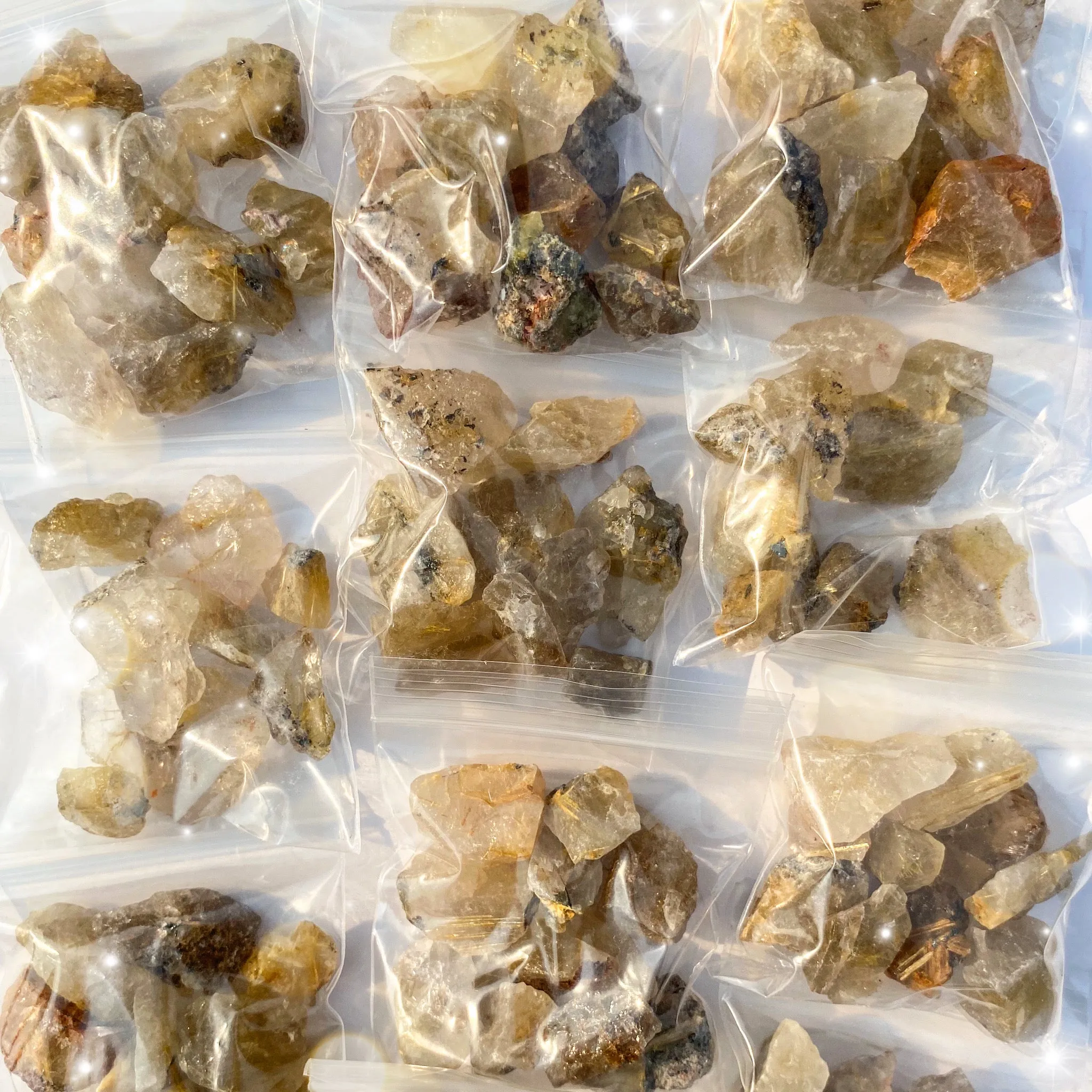 Raw Rutile Quartz Bags