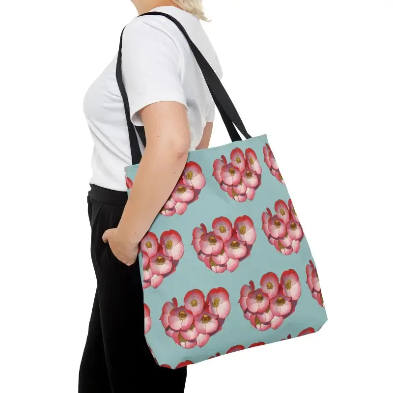 Red Flowers Print Tote Bag for Fashion Forward Looks