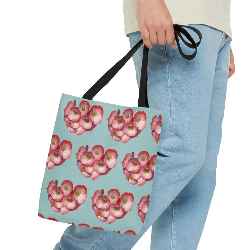 Red Flowers Print Tote Bag for Fashion Forward Looks