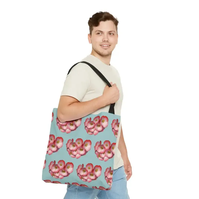 Red Flowers Print Tote Bag for Fashion Forward Looks