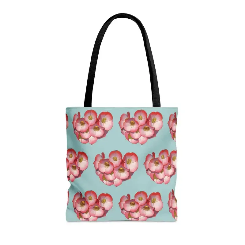 Red Flowers Print Tote Bag for Fashion Forward Looks