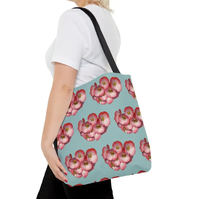 Red Flowers Print Tote Bag for Fashion Forward Looks