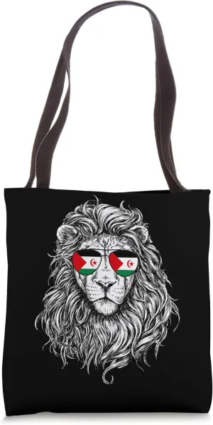 Sahrawi Arab Democratic Republic Flag Lion Sunglasses Tote Bag