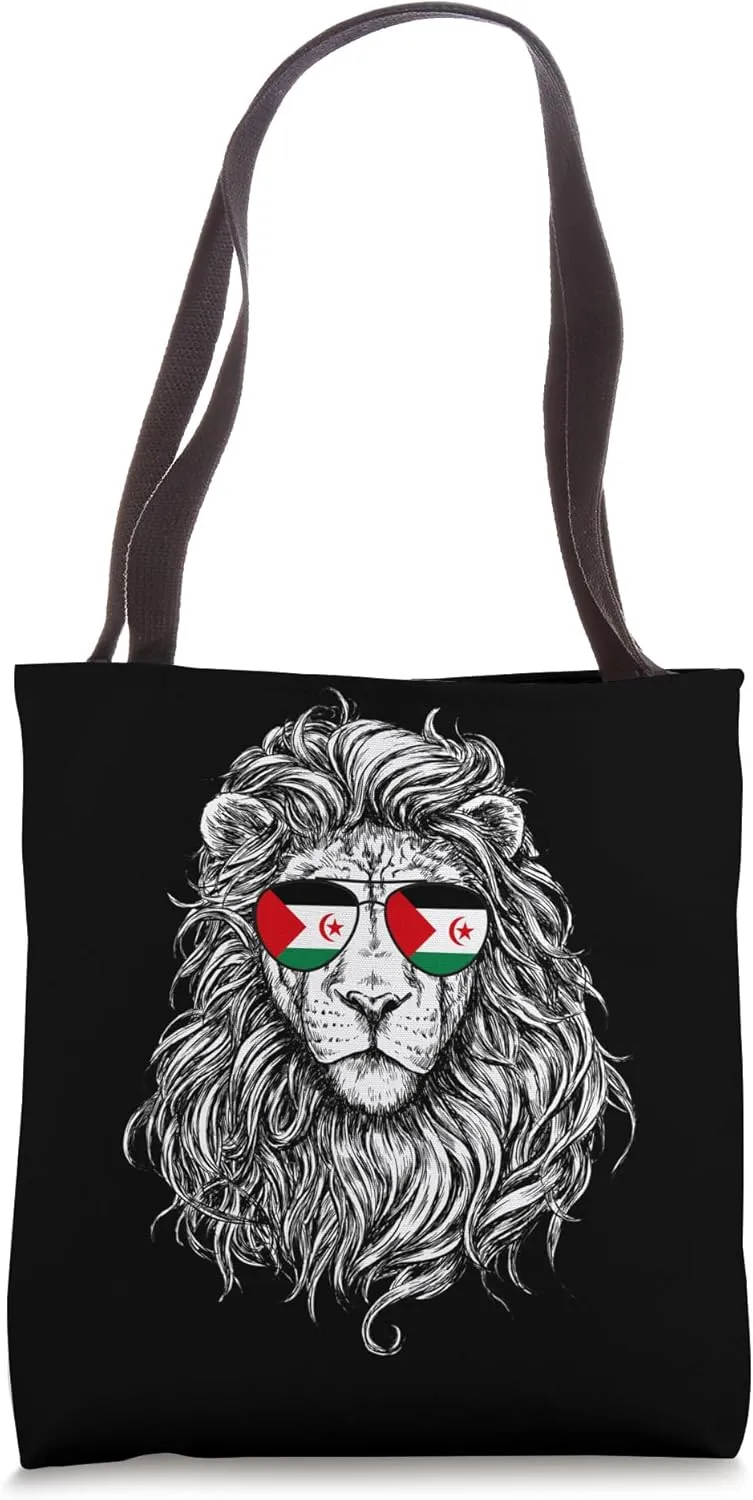 Sahrawi Arab Democratic Republic Flag Lion Sunglasses Tote Bag