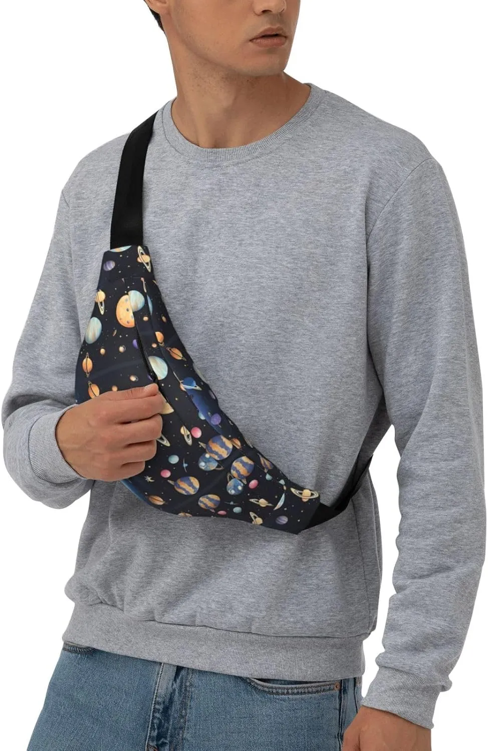 Saturn Jupiter Earth Fashion Crossbody Appearance High capacity outdoor with Adjustable Comfortable Work Leisure Versatile