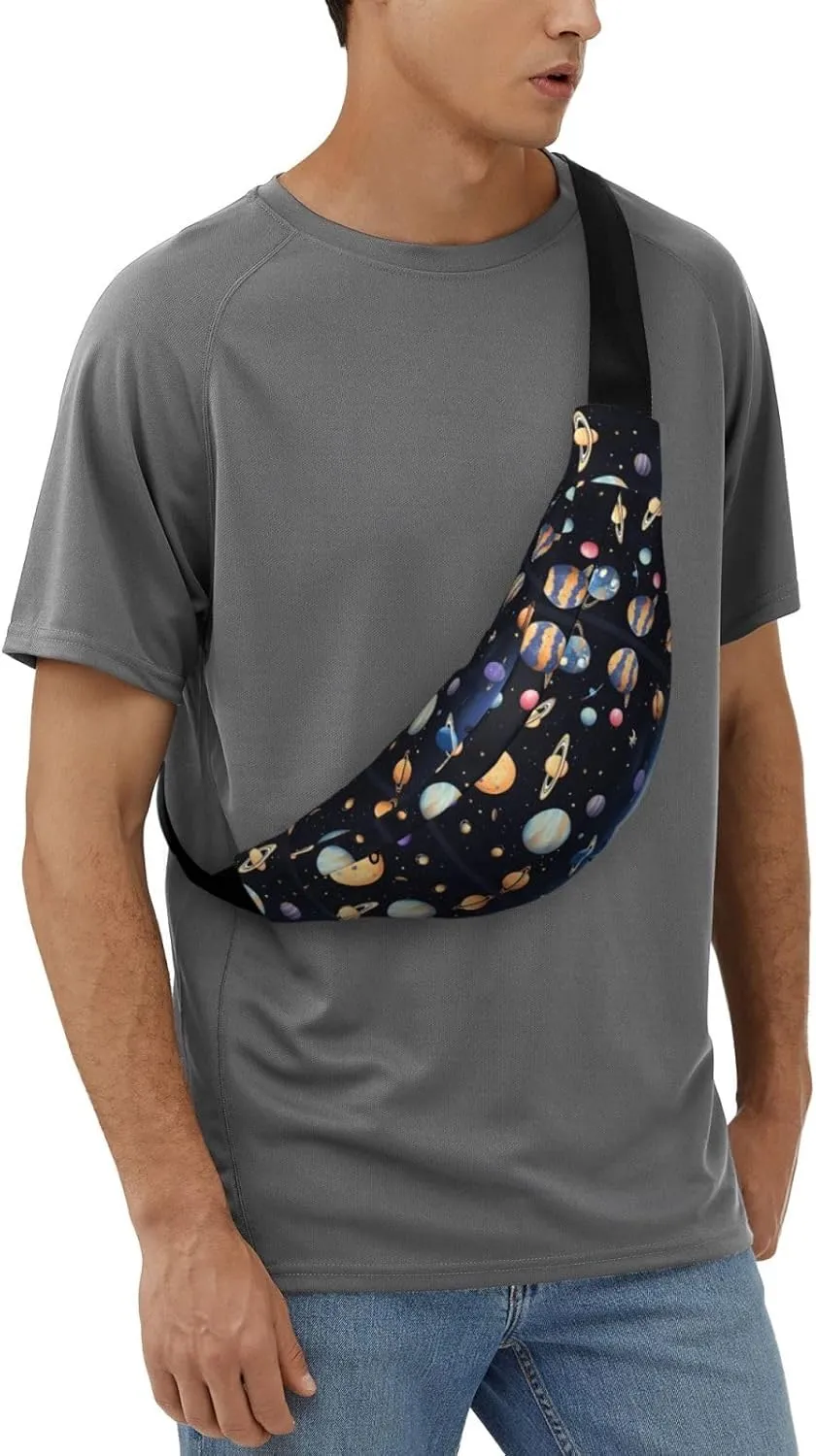 Saturn Jupiter Earth Fashion Crossbody Appearance High capacity outdoor with Adjustable Comfortable Work Leisure Versatile