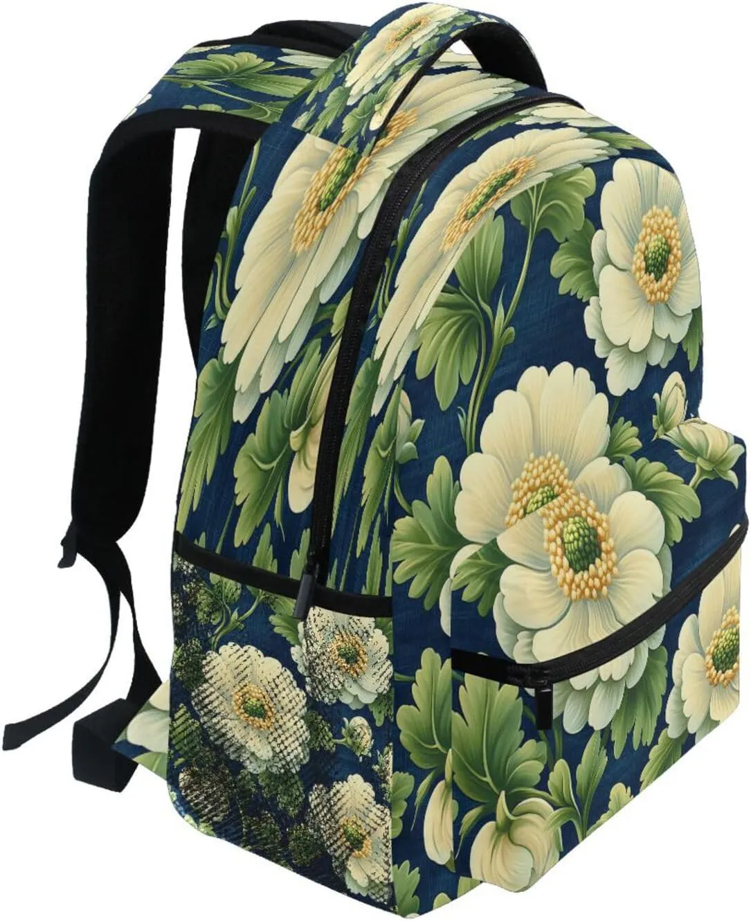 School Backpack for Men and Women Waterproof Diaper Bag Backpack with Chest Strap for Travel Trip Celery Mission Style