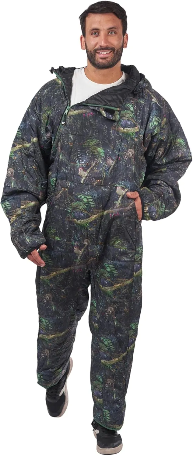 Selk'bag Lite Wearable Sleeping Bag - Outdoor and Indoor Sleeping Bags for Camping, Hiking, Travel, and Backpacking w/ Stuff Sack - Lightweight Sleeping Bag Suit - Temp Rating 48-55 degrees F