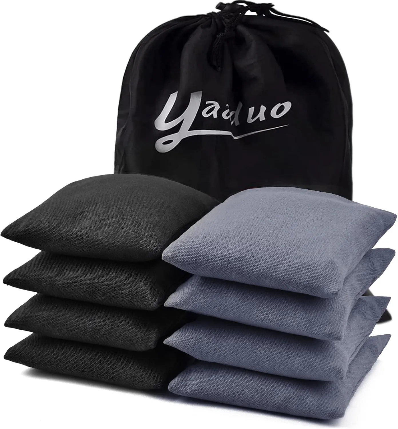 Set of 8 Regulation Cornhole Bags Double Sided, Weather Resistant Bean Bags for Cornhole Toss Game, Corn Hole Beans Bags with Tote Bag