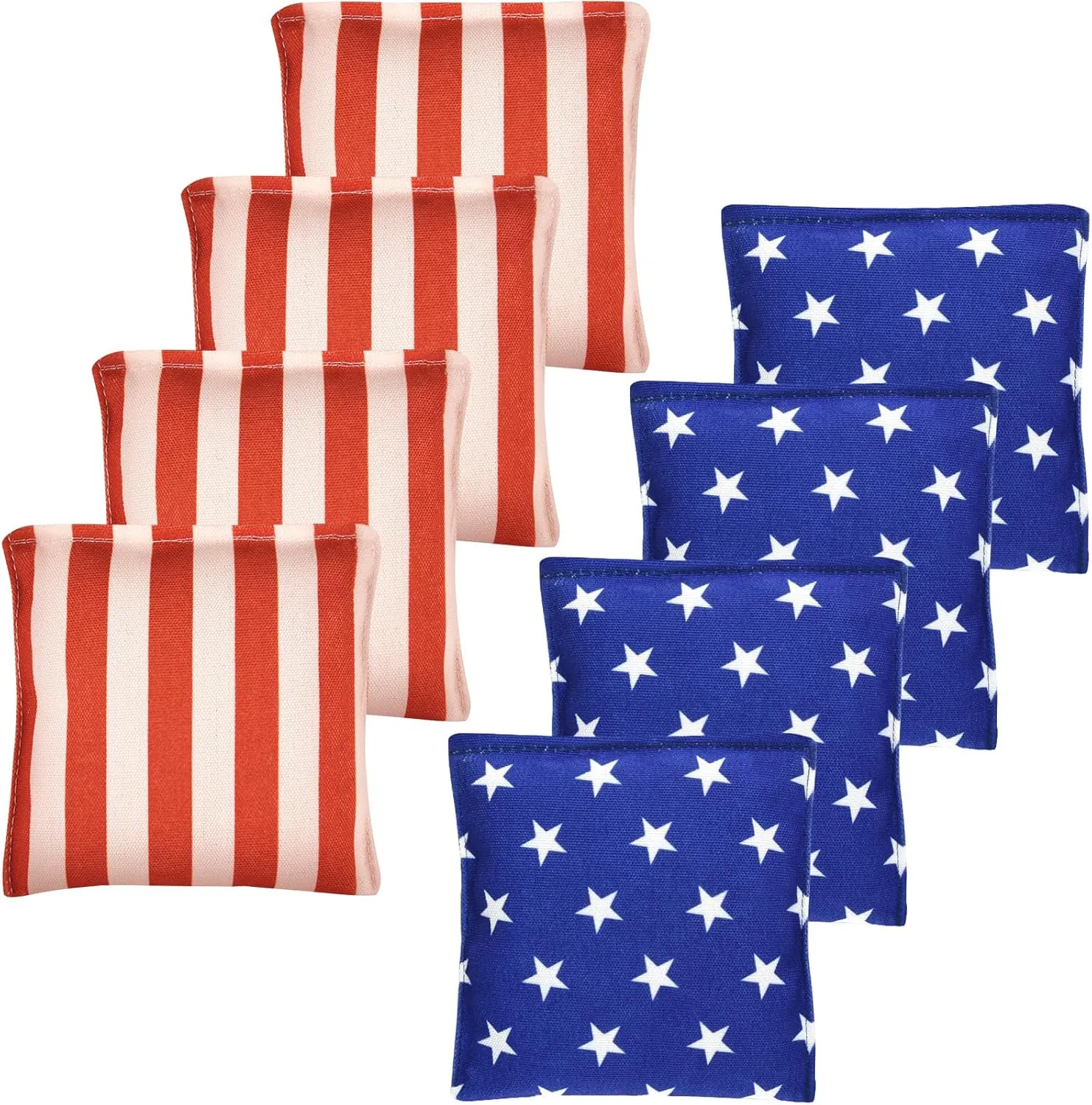 Set of 8 Regulation Cornhole Bags Double Sided, Weather Resistant Bean Bags for Cornhole Toss Game, Corn Hole Beans Bags with Tote Bag