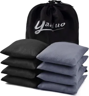 Set of 8 Regulation Cornhole Bags Double Sided, Weather Resistant Bean Bags for Cornhole Toss Game, Corn Hole Beans Bags with Tote Bag