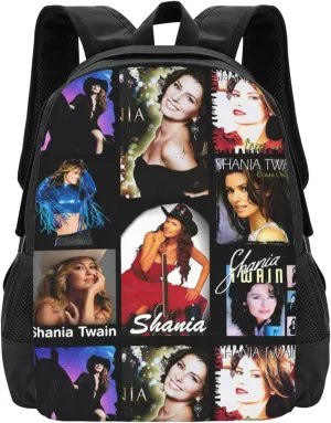 Shania Great Artist Twain Laptop Backpack Sport Bags Business Backpack Portable Travel Bags Unisex Adult Casual Daypack for Workout Computer Bag