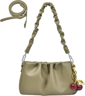 Shoulder Bags for Women, Purses for Women Crossbody Bag Tote Bag Wallet with 2 Removable Straps 1 Cherry Keychain