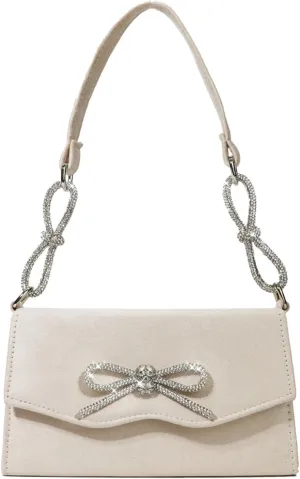 Shoulder Bags for Women, Shimmering Rhinestones Bowknot Evening Bag Fashion Purse Clutch Shoulder Tote HandBag