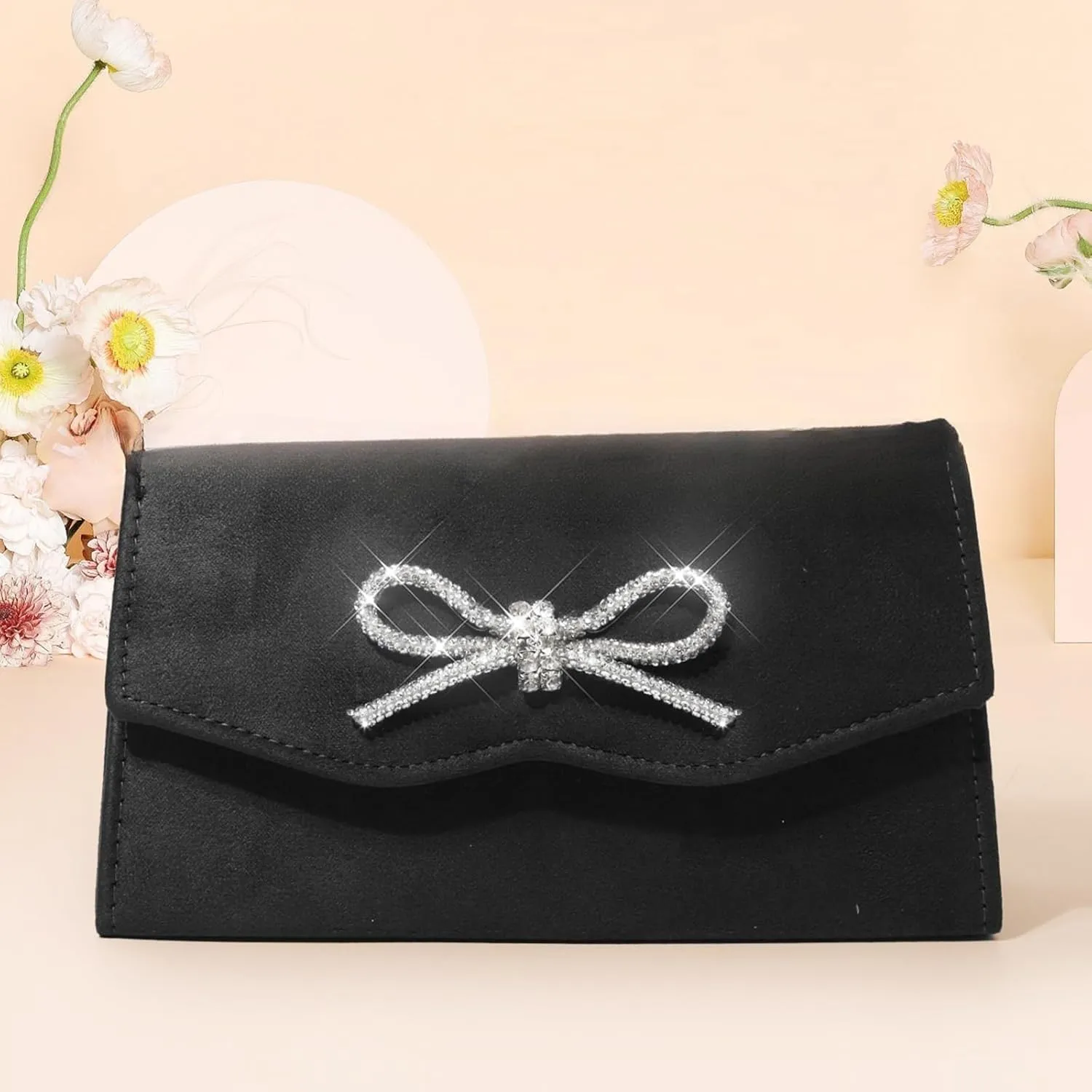 Shoulder Bags for Women, Shimmering Rhinestones Bowknot Evening Bag Fashion Purse Clutch Shoulder Tote HandBag