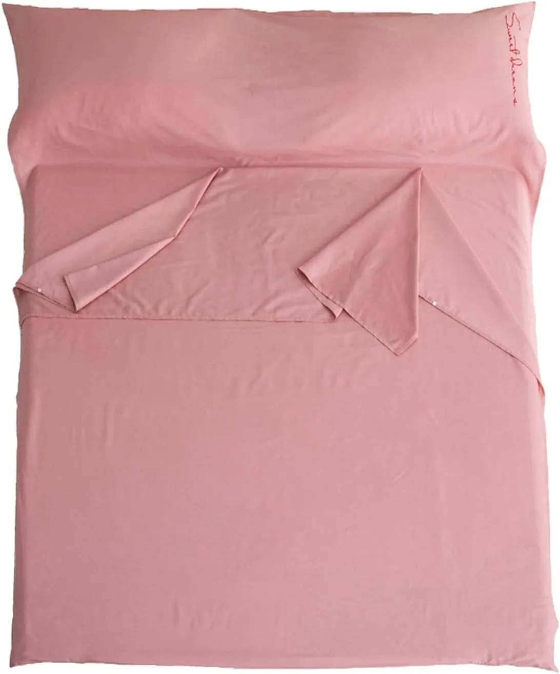 Sleeping Bag Liners Pink Cotton Sleeping Bag Liner, Camping Travel Sheets Compact All Season Sleeping Bag, Hotel Dustproof Sleeping Bag Sheets, Easy to Wash (Size : 80x210cm/31.49x82.67in)