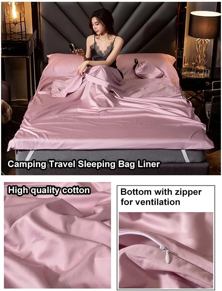 Sleeping Bag Liners Portable Travel Sleeping Bag Liner, Compact Adult Sleeping Bag Sheet, for Outdoor Travel Camping Hotel Bed Sheets, Easy to Wash (Size : 100x210cm/39.37x82.67in)