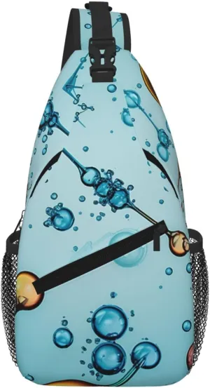 Sling Bag For Women Men Travel Hiking Backpack Crossbody Shoulder Chest Bags Abstraction Biology Chemistry Casual Daypack