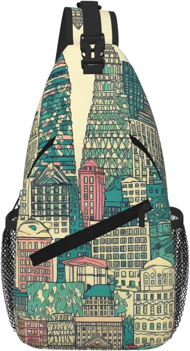 Sling Bag For Women Men Travel Hiking Backpack Crossbody Shoulder Chest Bags Austin Texas Casual Daypack