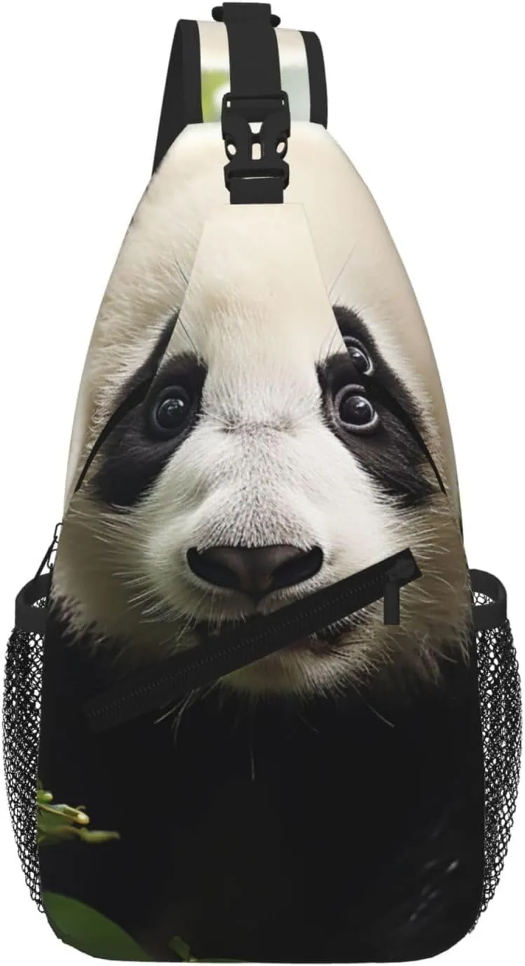 Sling Bag For Women Men Travel Hiking Backpack Crossbody Shoulder Chest Bags Cute Animal Bear Casual Daypack