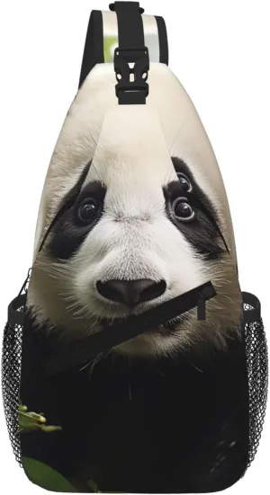 Sling Bag For Women Men Travel Hiking Backpack Crossbody Shoulder Chest Bags Cute Animal Bear Casual Daypack