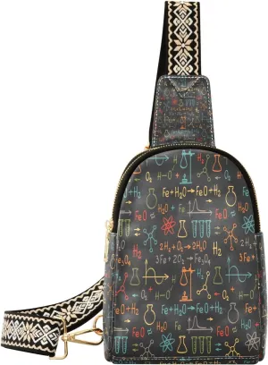 Sling Bag for Women Science Chemistry Laboratory 4 Crossbody Backpack Purse Small Cross Body Bags Travel Shoulder Bags Chest Bag Casual Daypack