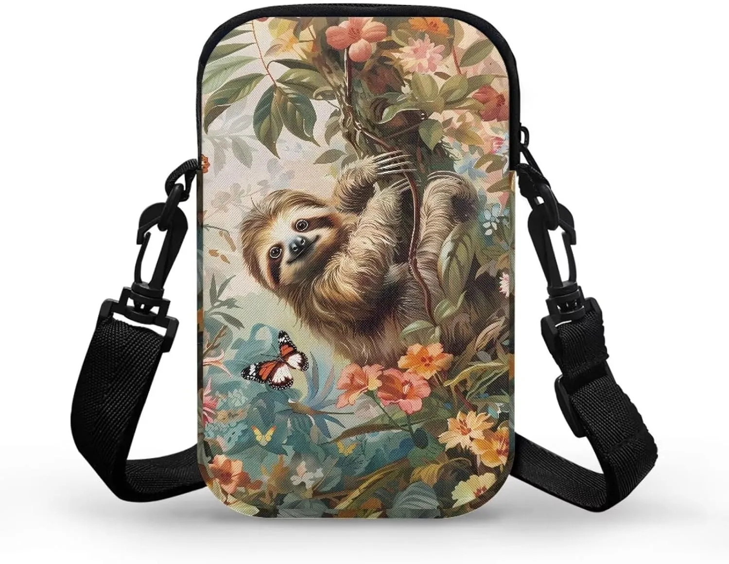 Small Cross Body Purse Trendy Phone Double Layer Shoulder Bags for Women Zip Messenger Bag
