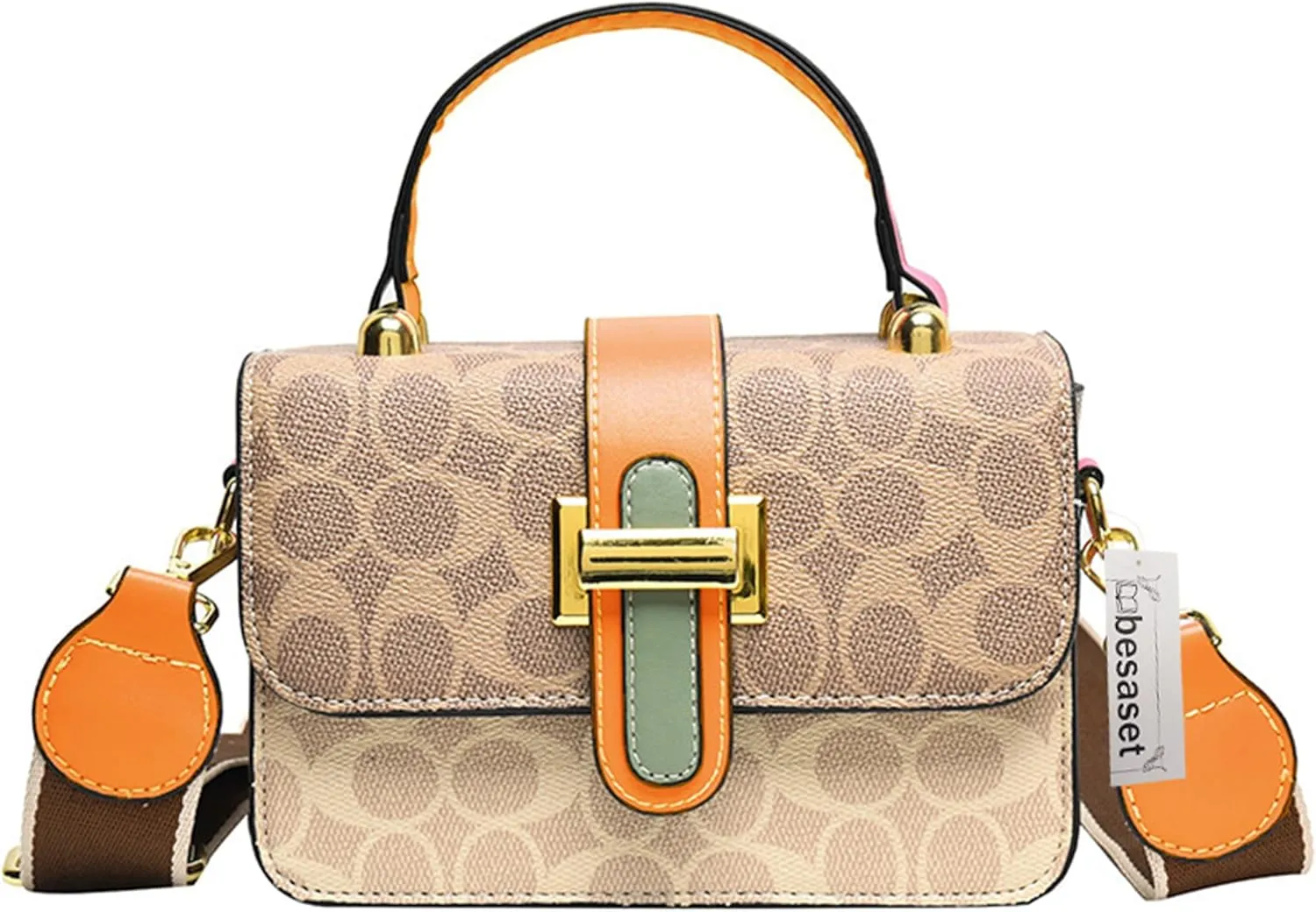 Small Crossbody Bags for Women - Artificial Leather Purse Handbag - Fashion Design - Golden Buckle