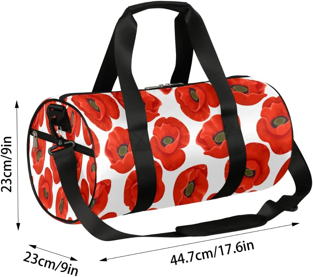 Small Gym Duffel Bags 17.8×9×9 Charming Petal Gym Bag for Men Women Overnight Weekender Bag Lightweight Sport Duffle Bag Carry On Gymbag